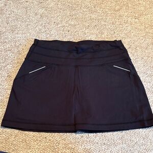 Athleta Black Active Skort with Reflective Trim